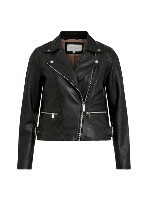 Vila - Skinnjacka viHaley Leather Jacket - Svart