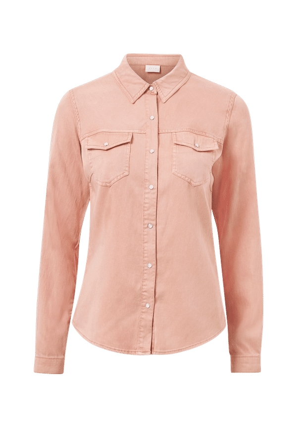Vila - Skjorta viBista Denim Shirt - Rosa