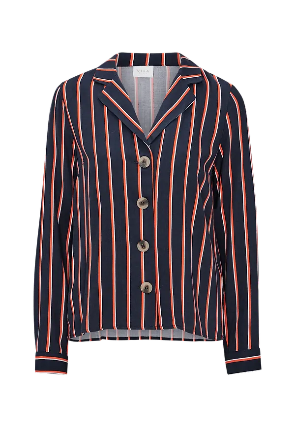 Vila - Skjorta viSezu Trackie L/S Shirt - Blå