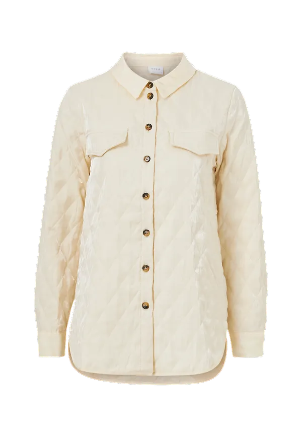 Vila - Skjortjacka viAmora L/S Shirt Jacket - Natur