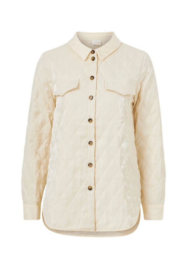 Vila - Skjortjacka viAmora L/S Shirt Jacket - Natur