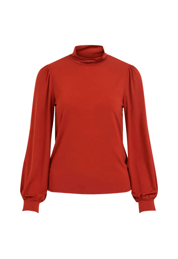 Vila - Topp viEboni L/S Top/SU/TB - Röd