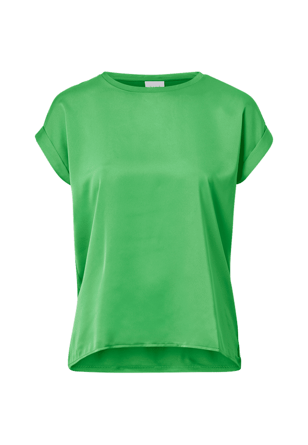 Vila - Topp viElelette S/S Satin Top - Grön