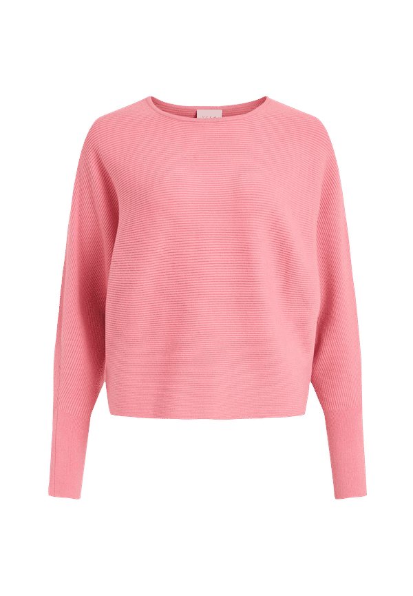Vila - Tröja viElasta L/S Knit Top - Rosa