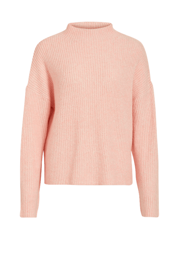 Vila - Tröja viSuril Knit Funnel Neck L/S Top - Rosa - 38