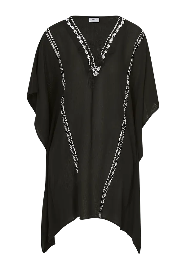 Vila - Tunika viMichelle V-neck 2/4 Sleeve Caf - Svart
