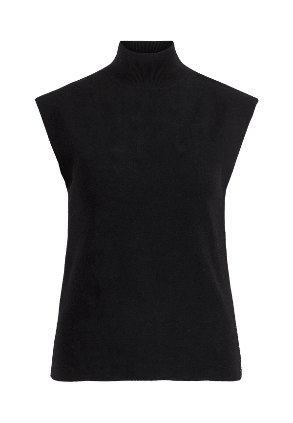 Vila - Väst viLoise S/L Knit Top - Svart - 36