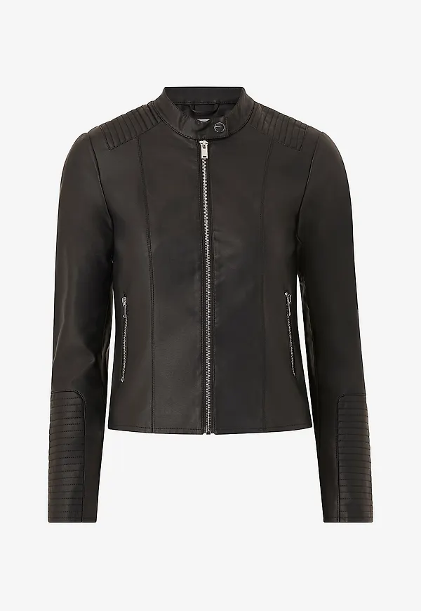 Vila - Bikerjacka viBlue Coated Jacket - Svart