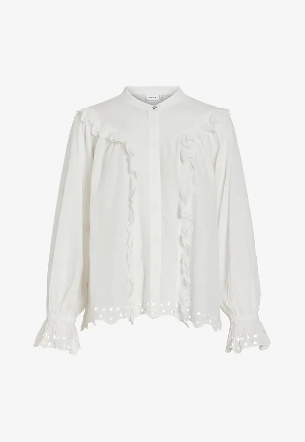 Vila - Blus viAnglassi L/S Shirt - Vit