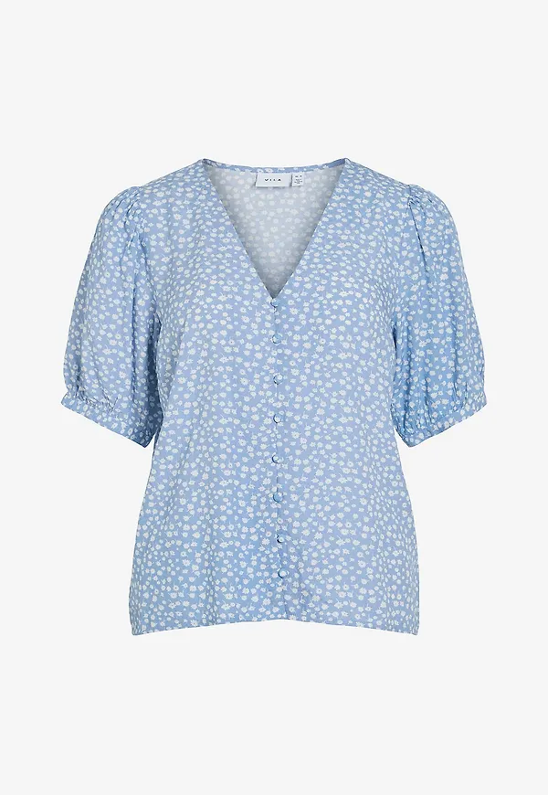 Vila - Blus viAnna S/s #5 - Blå