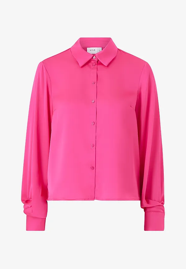 Vila - Blus viKaba L/S Shirt - Rosa