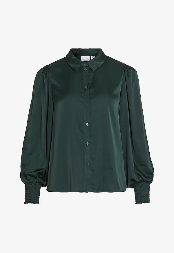 Vila - Blus viKenzie L/S Shirt - Grön