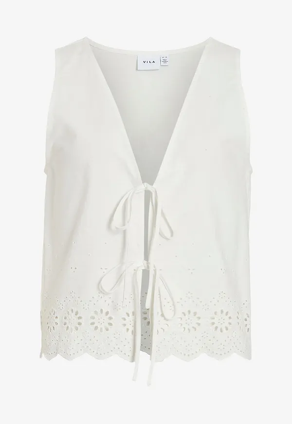Vila - Blus viLise S/L Top - Vit