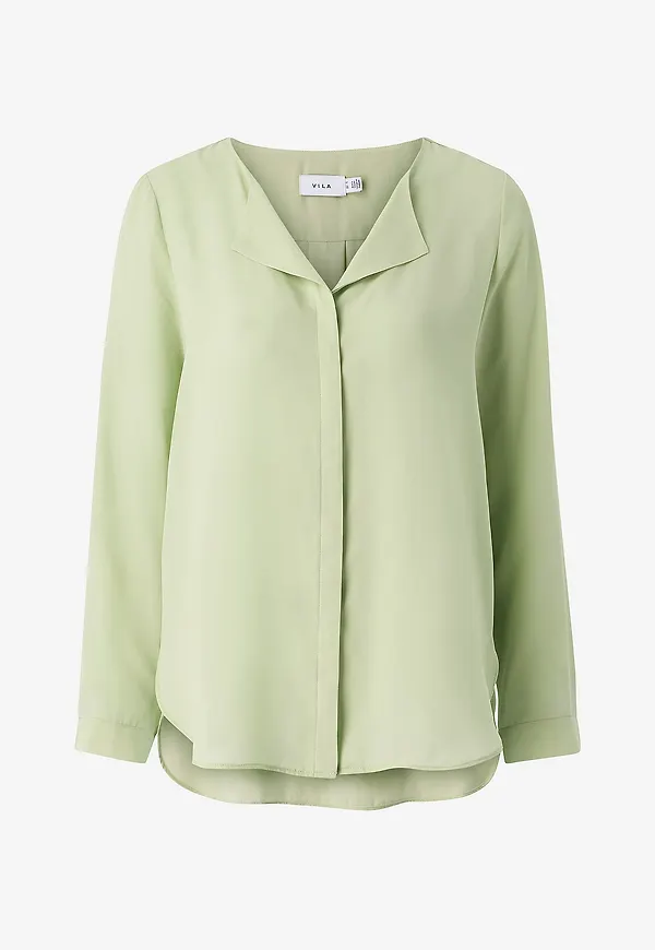 Vila - Blus viLucy L/S Shirt - Grön