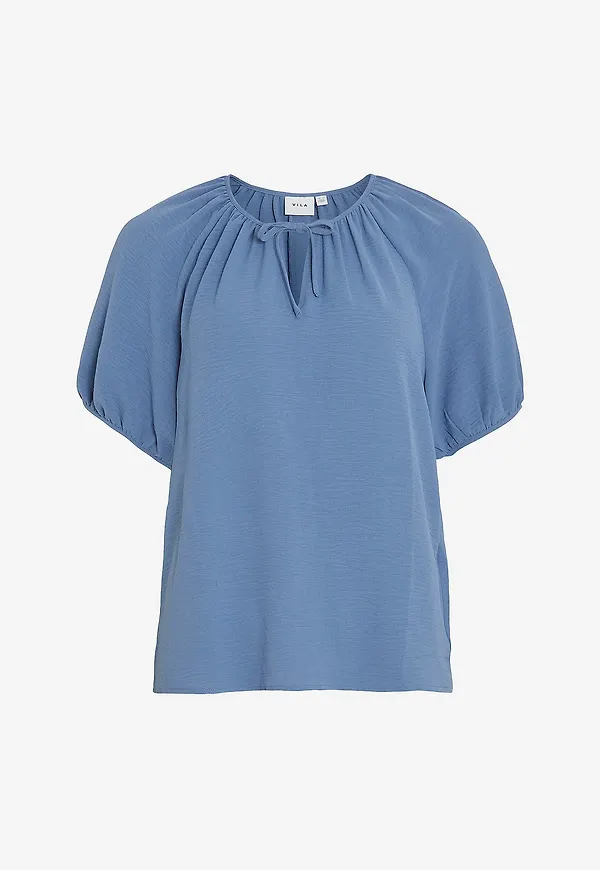 Vila - Blus viNova S/S Top - Blå