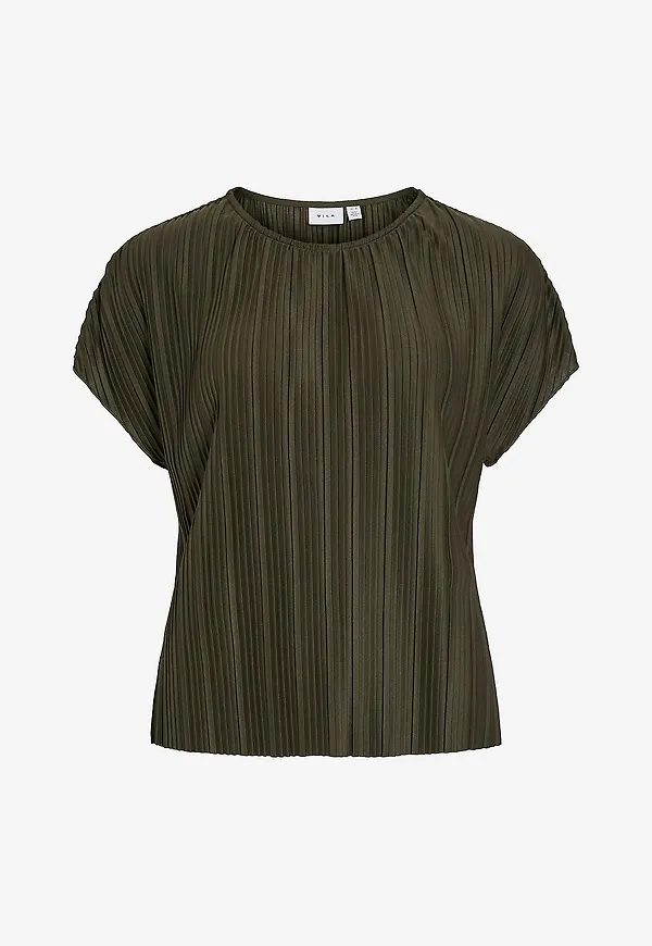 Vila - Blus viTahlia O-neck Capsleeve - Grön