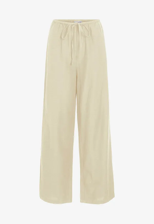 Vila - Byxor viPrisilla RW Pants - Beige
