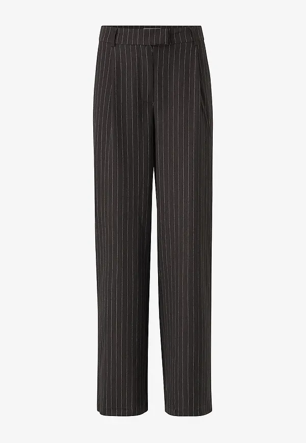 Vila - Byxor viWinnie Wide Fit RW Pinstripe Pant - Svart