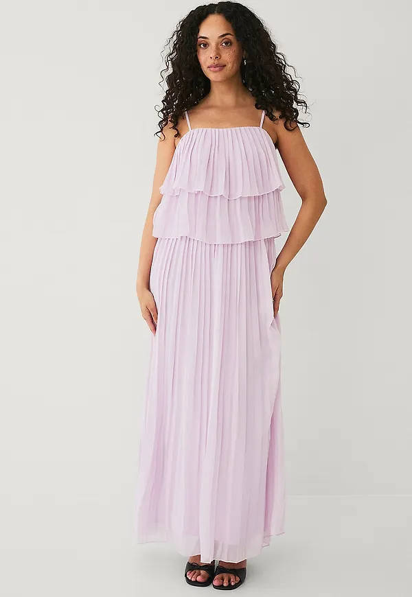 Vila - Chiffongklänning viChiffan Singlet Pleat - Rosa