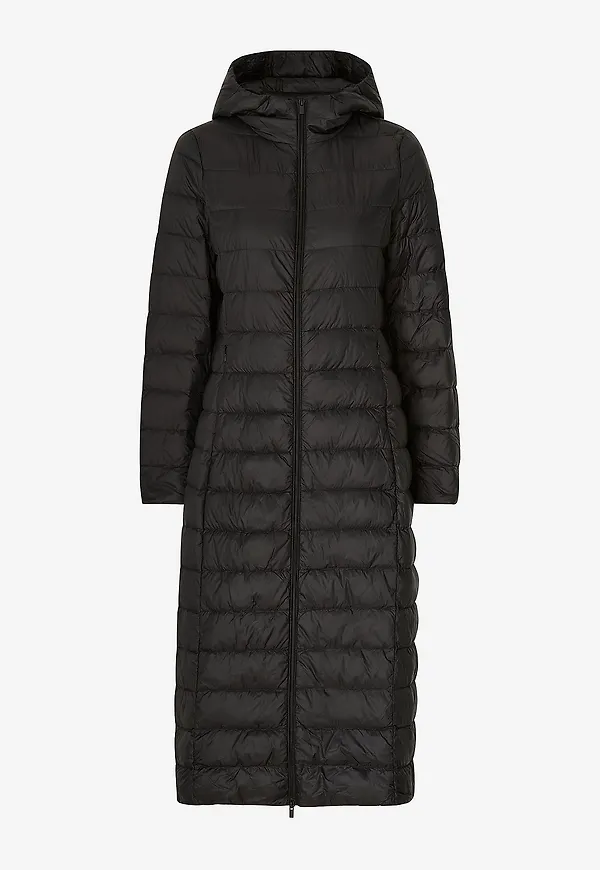 Vila - Dunkappa viManya Long Down Jacket - Svart