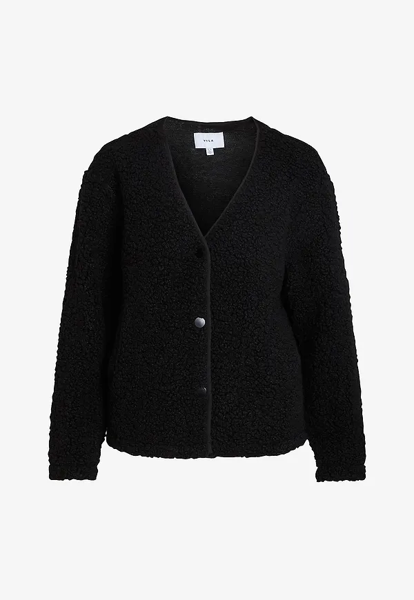 Vila - Jacka viDania L/s Teddy - Svart