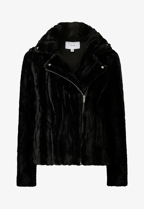 Vila - Jacka viFluffy L/S Jacket - Svart