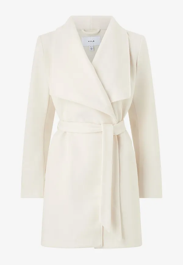 Vila - Kappa viCooley Collar Belt Coat - Beige