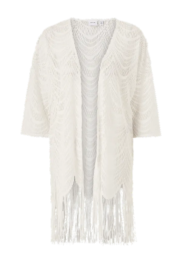 Vila - Kimono viNola Fringle Kimono - Vit - 40