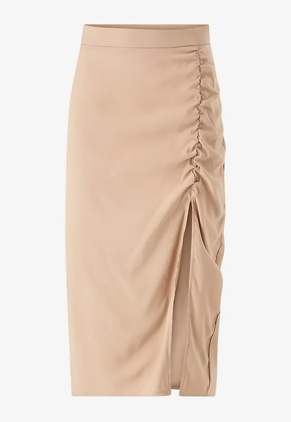 Vila - Kjol Viluka HW Midi Skirt - Brun