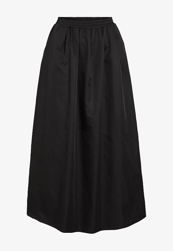 Vila - Kjol viSelva Long Skirt - Svart
