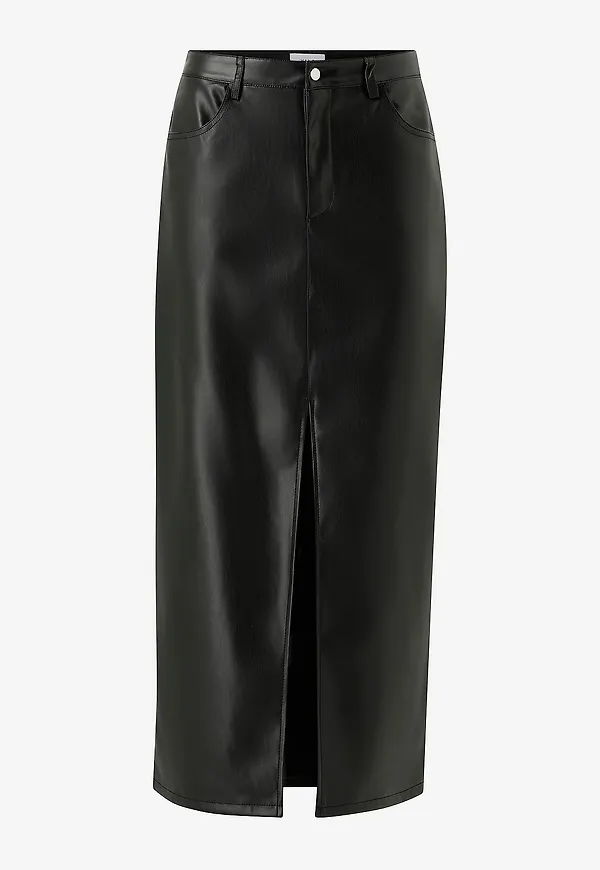 Vila - Kjol viSina HW Midi Skirt - Svart