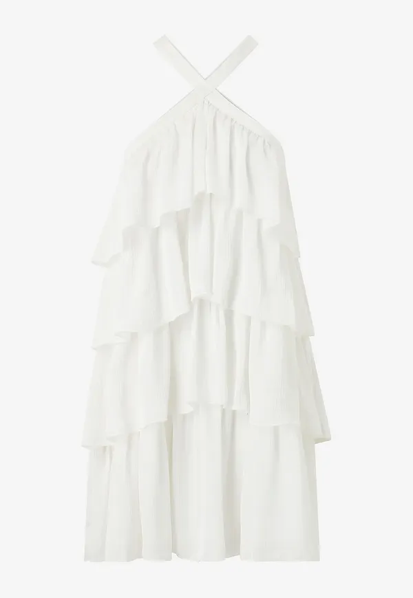 Vila - Klänning viFiluka H/N S/L Short Dress - Vit – Ellos