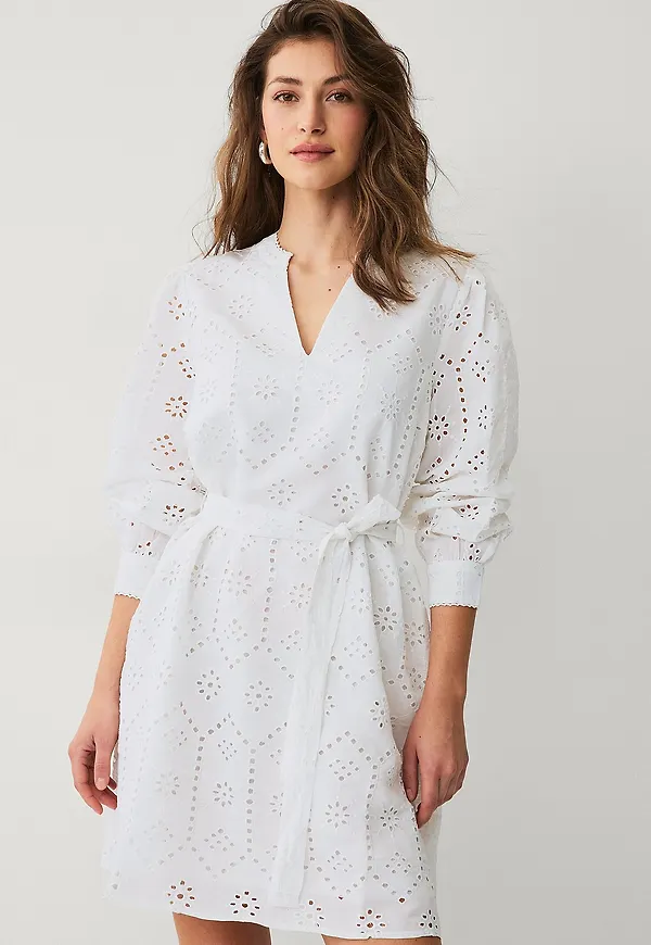 Vila - Klänning viSine L/S Short Dress - Vit – Ellos