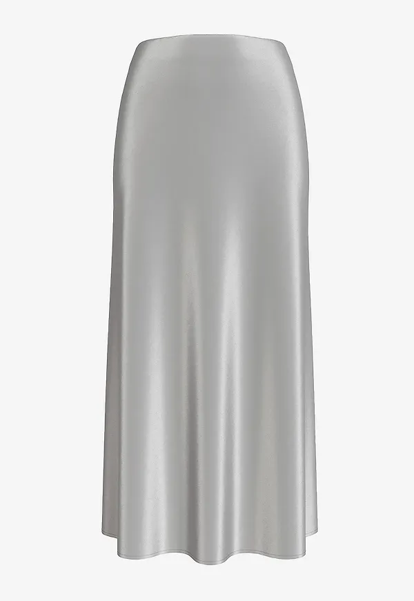 Vila - Maxikjol viEllette HW Long Skirt - Silver