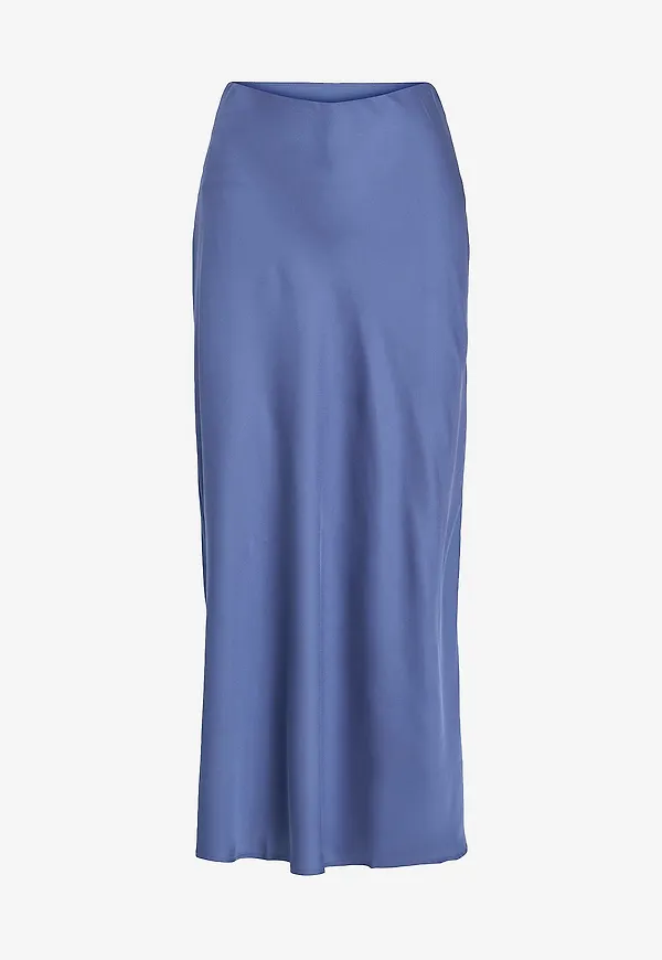 Vila - Maxikjol viEllette HW Long Skirt - Blå