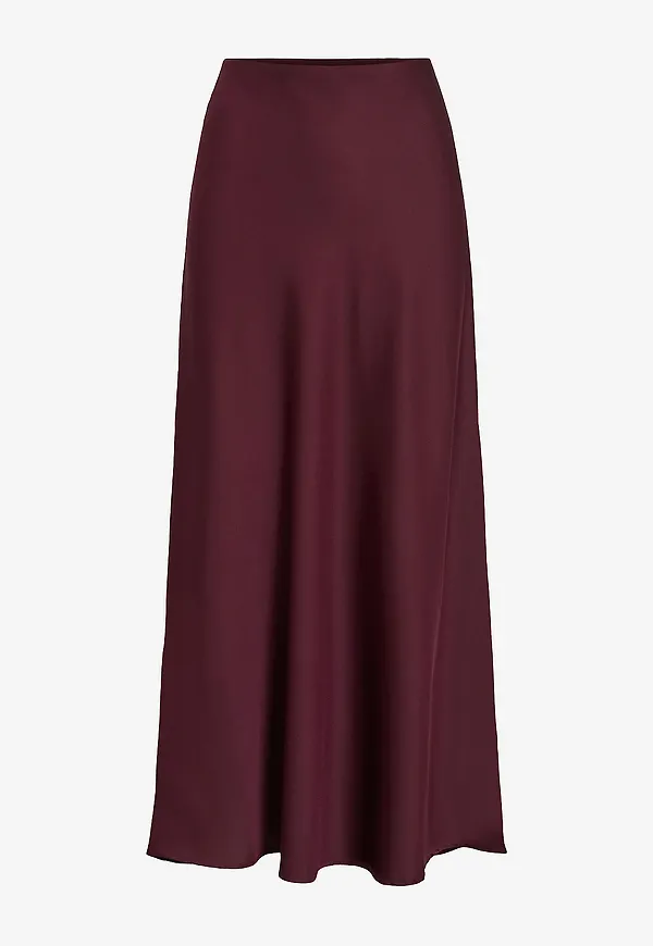 Vila - Maxikjol viEllette HW Long Skirt - Röd