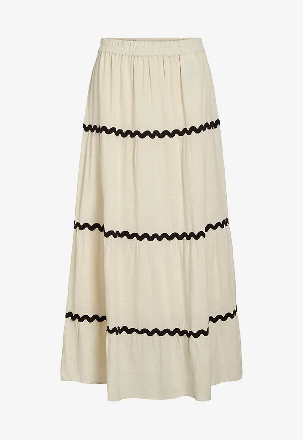 Vila - Maxikjol viManda Wavy HW - Beige