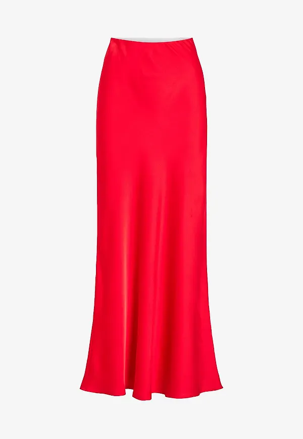 Vila - Maxikjol viSahra HW Ankle Skirt - Röd