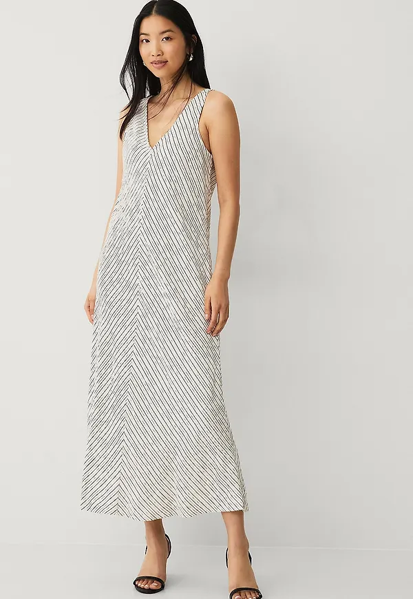 Vila - Maxiklänning viBinni V-neck Ankle Dress - Beige