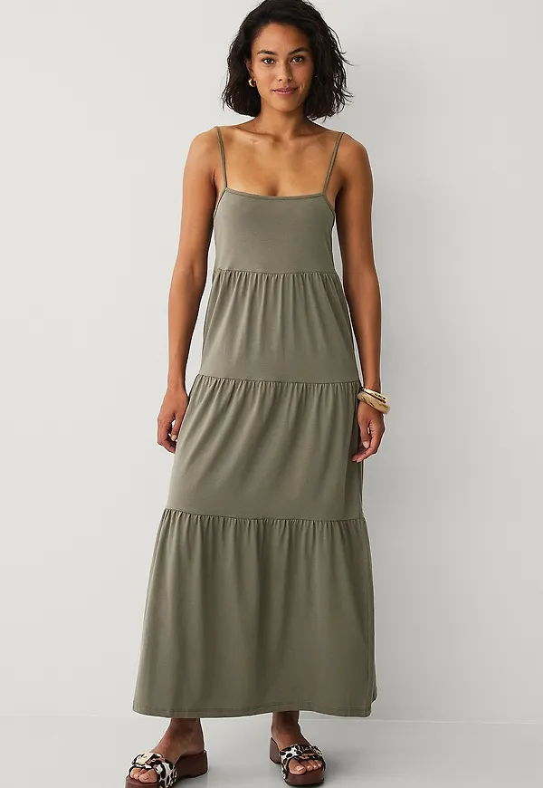 Vila - Maxiklänning viLayer Strap Midi Dress - Grön