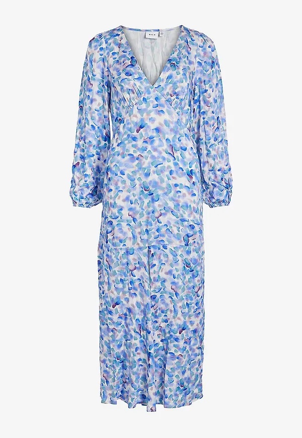 Vila - Maxiklänning viMalin Cobra New L/S Ankle Dress - Blå