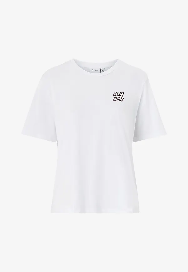 Vila - T-shirt viSage S/S - Vit