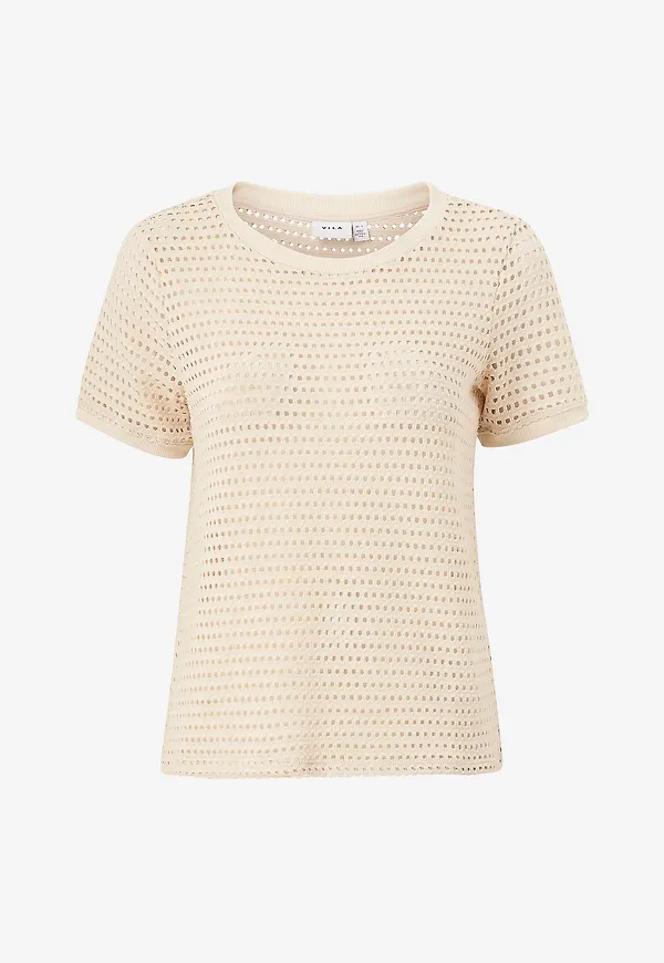 Vila - Topp viAdella S/S Top - Beige