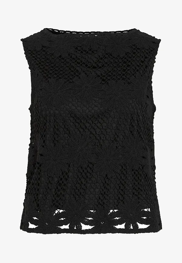 Vila - Topp viCanisa Boatneck S/L - Svart