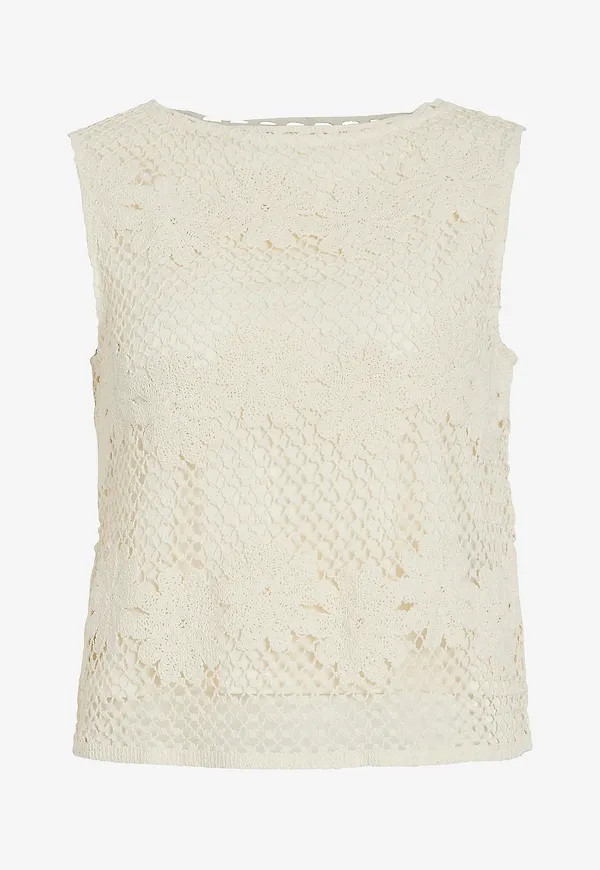 Vila - Topp viCanisa Boatneck S/L - Vit