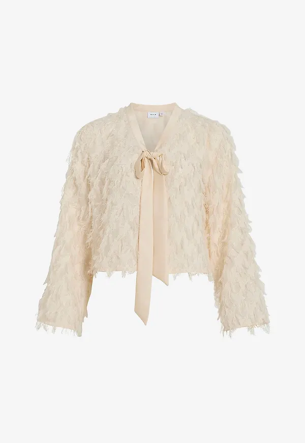 Vila - Topp viFeather L/S Cardigan - Beige