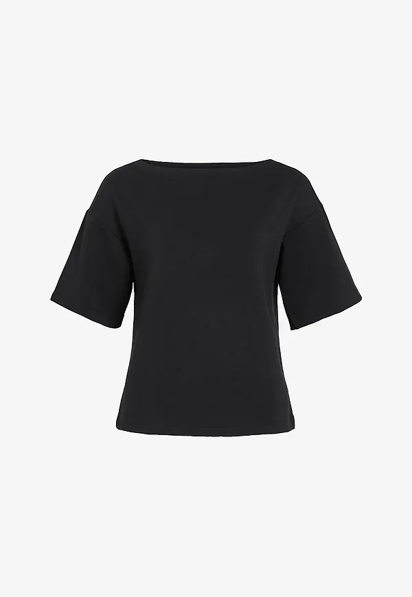 Vila - Topp viKarena Boatneck 2/4 - Svart