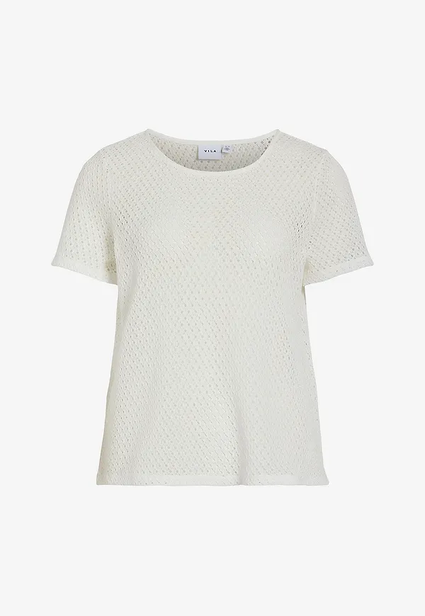 Vila - Topp viMine O-neck S/S Top - Vit