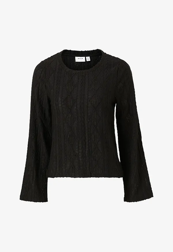 Vila - Topp viSindy L/S Top - Svart