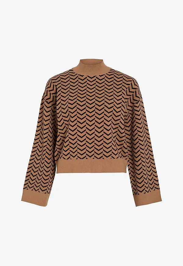 Vila - Tröja viLina Knit Pullover - Brun